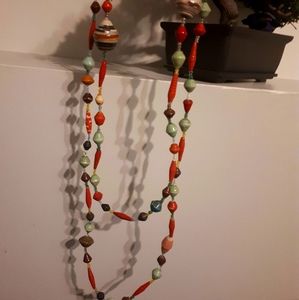 Colorful Beaded Long Necklace